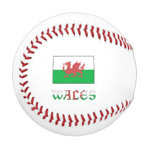 Balle De Baseball Drapeau gallois personnalisé avec nom