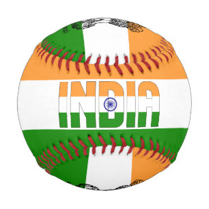 Balle De Baseball Drapeau indien et armoiries Baseball patriotique
