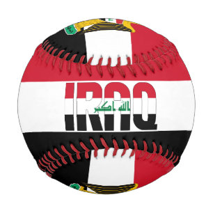 Balle De Baseball Drapeau irakien et blason patriotique