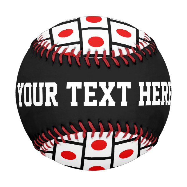 Balle De Baseball Drapeau japonais de baseball cadeau avec texte per (Dos)