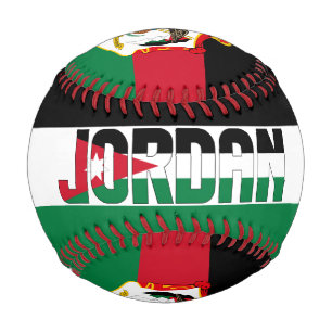 Balle De Baseball Drapeau jordanien et armoiries patriotique