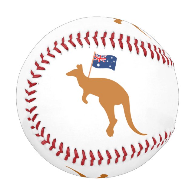 Balle De Baseball drapeau kangourou australien (Dos Droite)