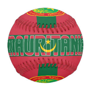 Balle De Baseball Drapeau mauritanien et blason patriotique