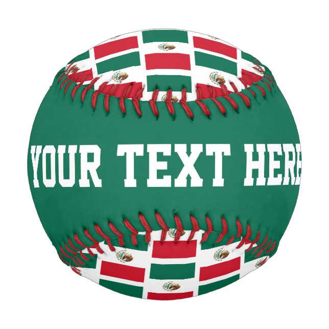 Balle De Baseball Drapeau mexicain coutume de base-ball cadeau (Dos)