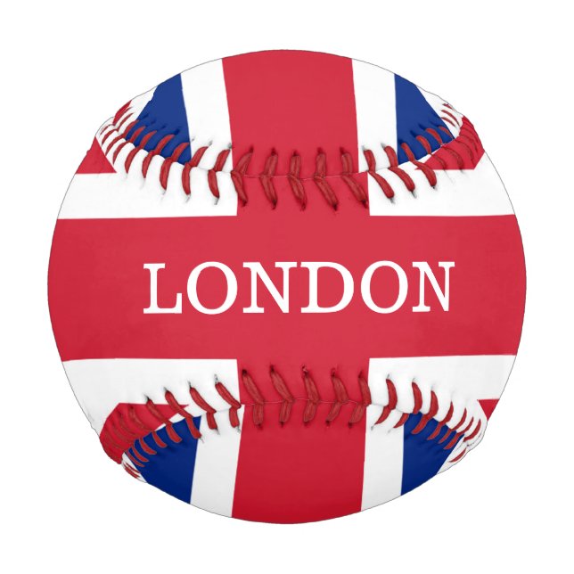 Balle De Baseball Drapeau personnalisé Royaume-Uni Union Jack (Devant)