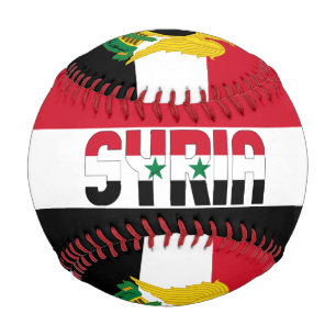 Balle De Baseball Drapeau syrien et blason patriotique