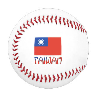 Balle De Baseball Drapeau taïwanais avec votre nom