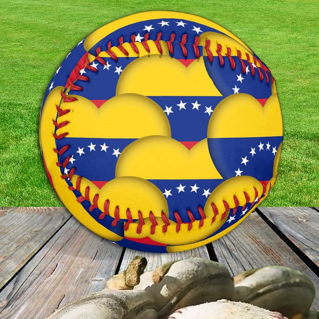 Balle De Baseball Drapeau vénézuélien, Coeurs Baseballs, Amour Venez (Créateur téléchargé)