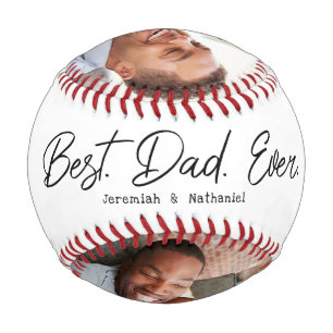 Balle De Baseball Elégant Deux Photo Meilleur Papa Jamais Baseball