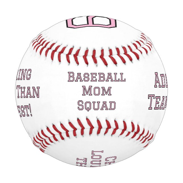 Balle De Baseball Escouade de maman baseball, Baseball Customisé (Devant)