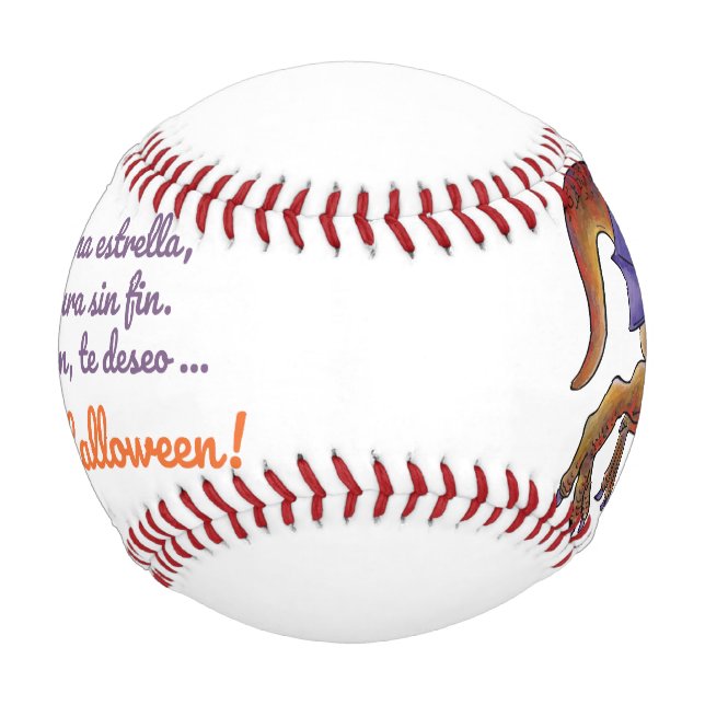 Balle De Baseball ESPAGNOL Halloween Dinosaure de baseball parti (Devant)