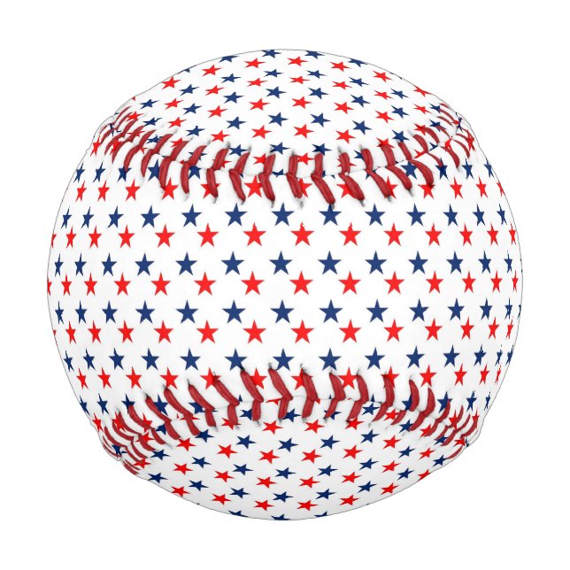 Balle De Baseball étoile rouge, blanche et bleue patriotique (Devant)
