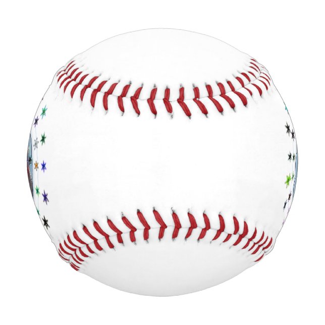 Balle De Baseball Étoiles blanches (Devant)