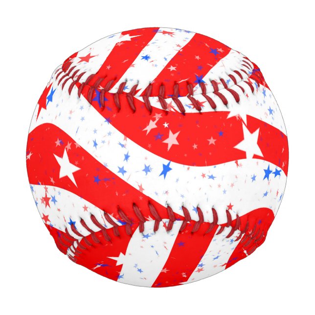 Balle De Baseball Étoiles et bandes (Devant)