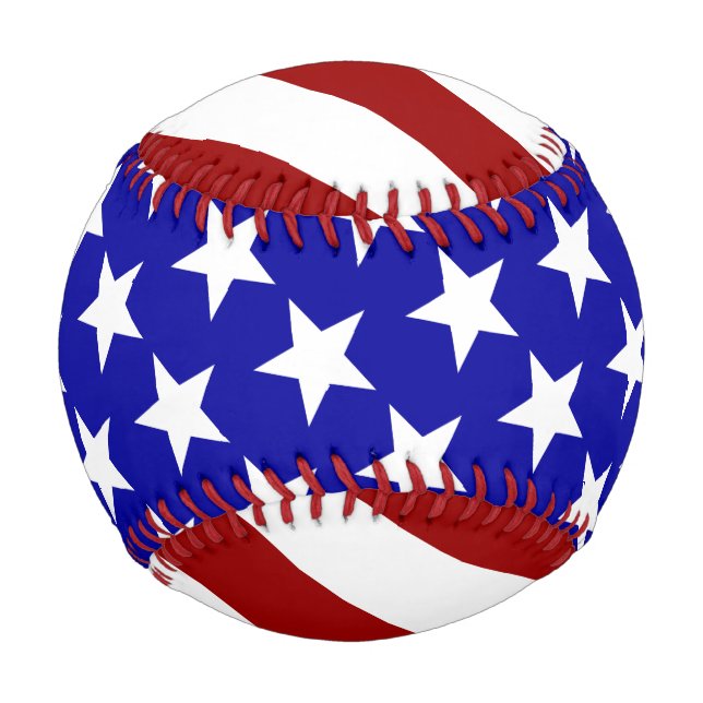 Balle De Baseball Étoiles et bandes (Devant)