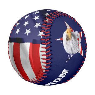 Balle De Baseball Etonnant Aigle, Drapeau Américain, Étoile
