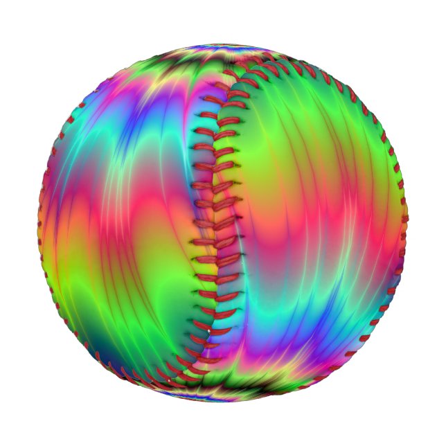 Balle De Baseball Explosion de couleur psychédélique (Angle)