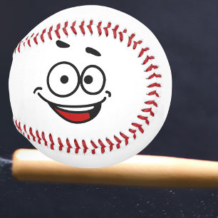Balle De Baseball Face drôle de baseball personnalisé