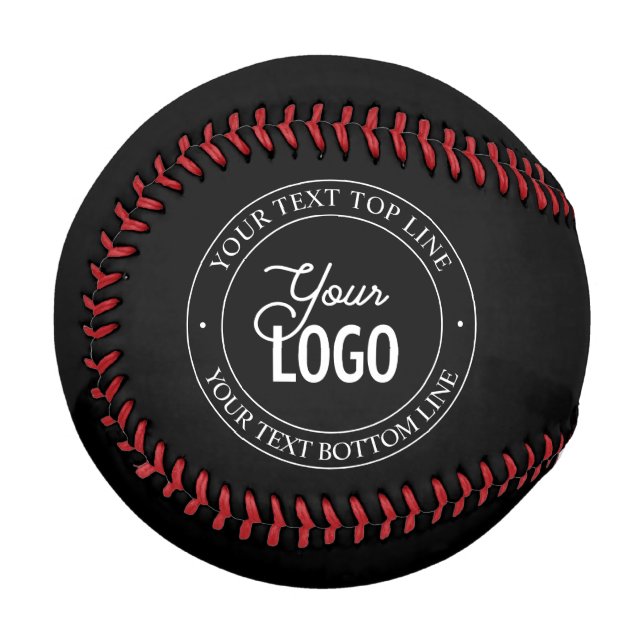 Balle De Baseball Facile de remplacement de logo et de texte personn (Devant Gauche)