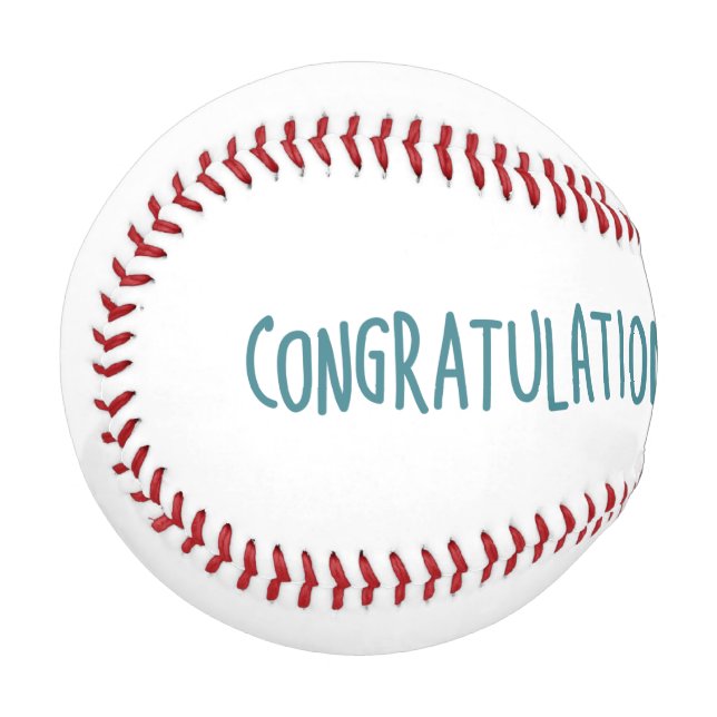 Balle De Baseball Félicitations au joueur de baseball avec champagne (Devant Gauche)