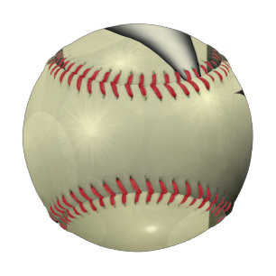 Balle De Baseball Festif motif foncé avec lumières et baubles