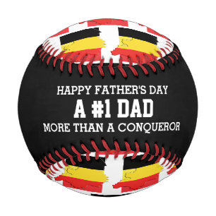 Balle De Baseball Fête des pères #1 NUMÉRO 1 DRAPEAU DAD Belgique