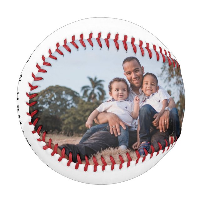 Balle De Baseball fête des pères papa avec enfants Photo personnalis (Devant Gauche)