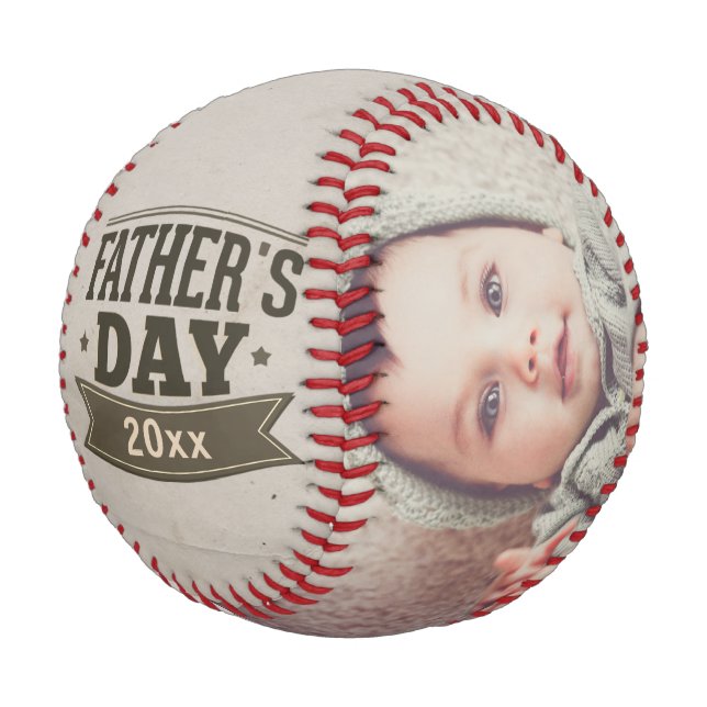 Balle De Baseball Fête des pères personnalisée Photo personnalisée ( (Angle)