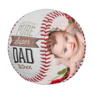 Balle De Baseball Fête des pères Personnalisée Pure Super Papa