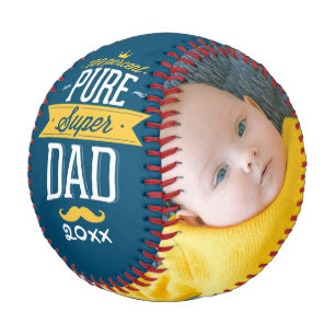 Balle De Baseball Fête des pères Personnalisée Pure Super Papa