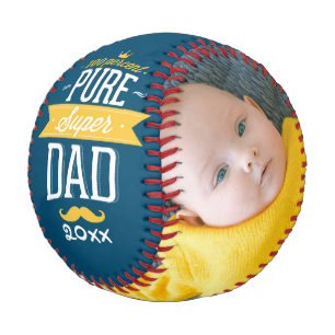 Balle De Baseball Fête des pères Personnalisée Pure Super Papa