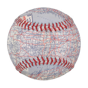 Balle De Baseball Feuille de route États-Unis