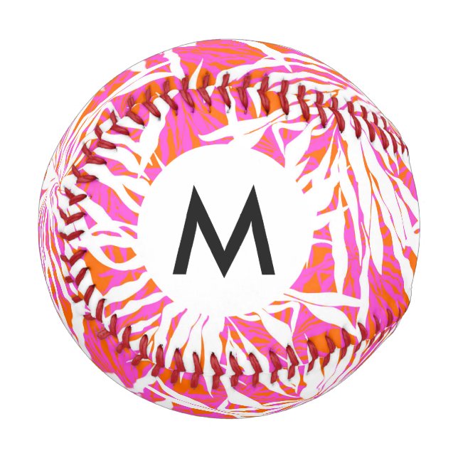 Balle De Baseball Feuilles de palmiers tropicaux (Devant Gauche)