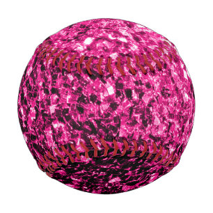 Balle De Baseball Flamme de parties scintillant rose chaud