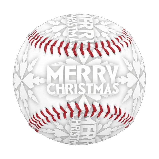 Balle De Baseball Flocon de neige Joyeux Noël (Dos)