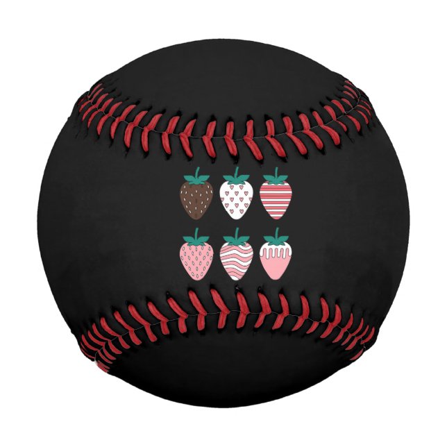 Balle De Baseball Fraise Fraises Amoureux Des Fruits Agriculteurs Ja (Devant)