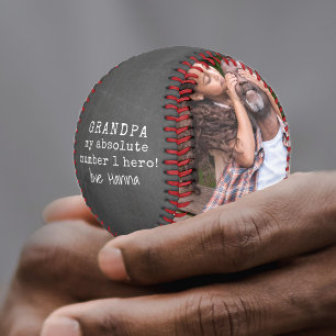 Balle De Baseball Grand-père mon héros Chalkboard 2 Photo