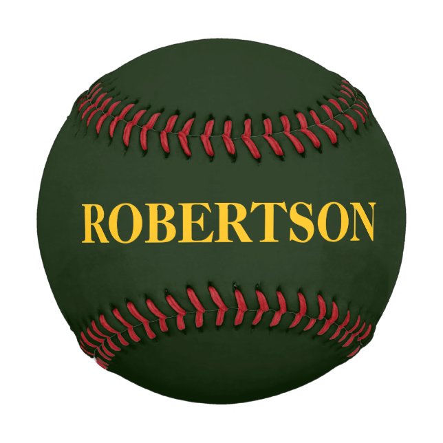 Balle De Baseball Green minimalist custom name  (Devant)