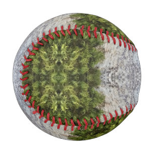 Balle De Baseball Green Moss & Earth Nature Art