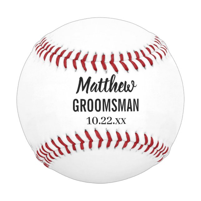 Balle De Baseball Groomsman Bachelor Fête de mariage Faveur (Devant)