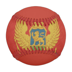 Balle De Baseball Grunge drapeau d'État souverain du Monténégro