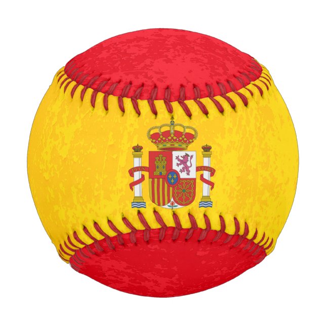 Balle De Baseball Grunge texture drapeau espagnol nom personnalisé (Devant)