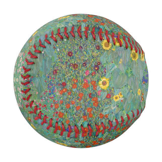 Balle De Baseball Gustav Klimt - Jardin de campagne avec tournesols (Devant Gauche)