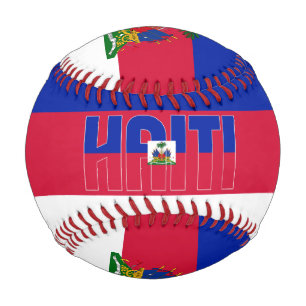 Balle De Baseball Haïti Drapeau et blason Patriotique