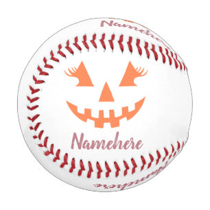 Balle De Baseball Halloween Citrouille Jack-o'-lantern fille personn