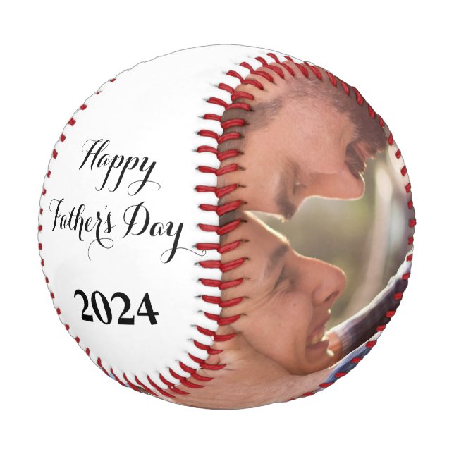 Balle De Baseball Happy Fête des pères Custom 2 Photo (Angle)