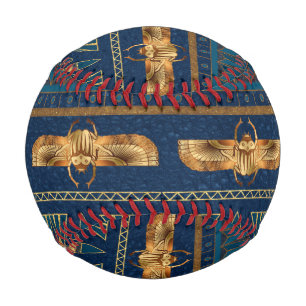 Balle De Baseball Hiéroglyphes égyptiens Gold Beetles Parties scin