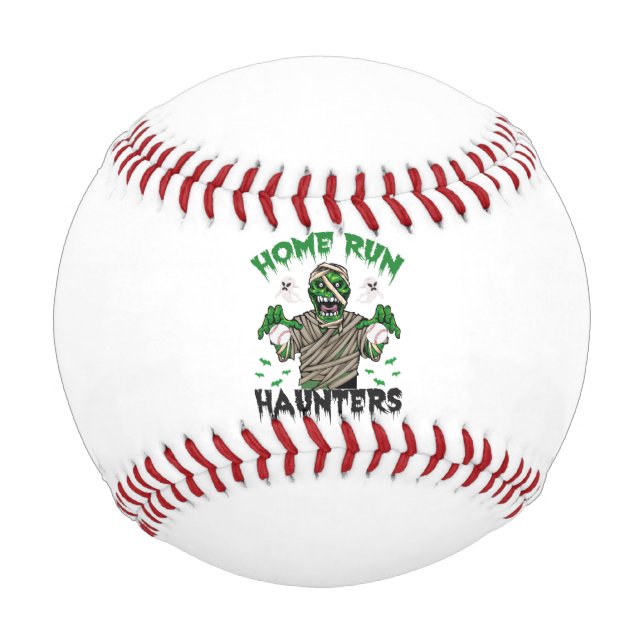 Balle De Baseball Home Run Haunters Drôle Éffrayant Halloween Zombie (Devant)