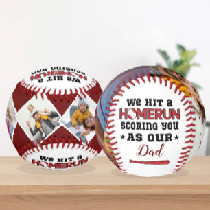 Balle De Baseball Homerun Papa Fête du Père Photo personnalisée des