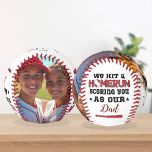 Balle De Baseball Homerun Papa Fête du Père Photo personnalisée des